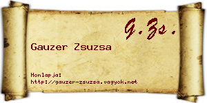 Gauzer Zsuzsa névjegykártya
